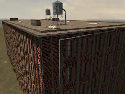 Brick buildind Apartment  3D model