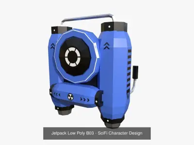 05 Jetpack Low Poly B Collection - SciFi Character Design