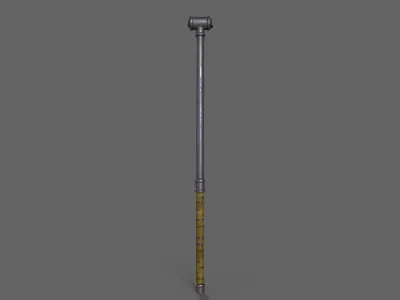 PBR Pipe Weapon V2f Low-poly 3D model