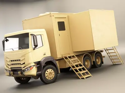 Generic Military Command Truck Sand Camo 3D model