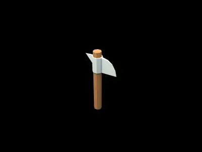 low poly axe pack for games Low-poly 3D model