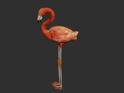 Flamingo Low-poly 3D model purchase