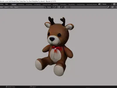 Deer Tedy Bear Toy Free 3D model