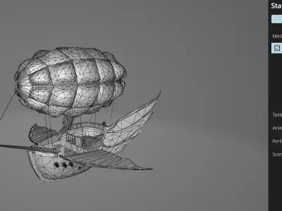 Pirate Ship 8 Low-poly 3D model