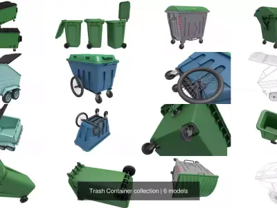 Trash Container collection 3D Model Pack