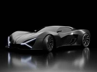 Sportcar concept Free 3D model