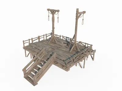 The ancient gallows 3D model