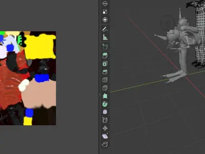 Diver man in diving suit Low-poly 3D model
