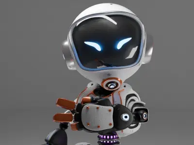TOX-Info-X1 Mini Robot Low-poly 3D model