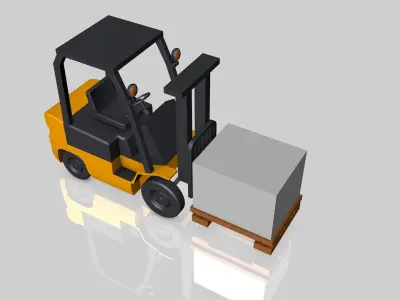 3D Forklift truck Free 3D model