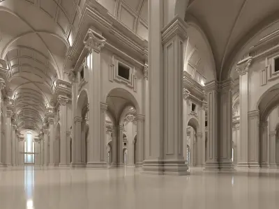 Classical Historic Interior Scene 319 3D model
