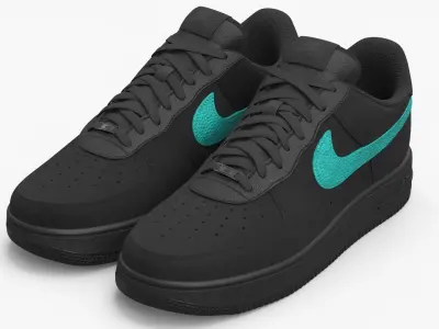  Nike Air Force 1 Low Tiffany Leather Sneakers 