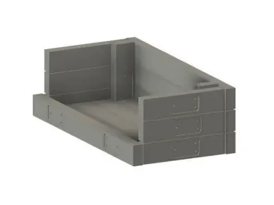 Model Railway Lineside Sleeper Ballast Bins 3D print model