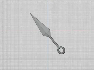 Kunai Low-poly 3D model 5