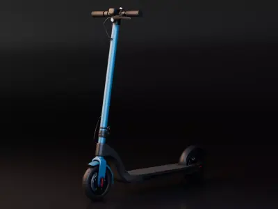 Electric Kick Scooter Low-poly 3D model