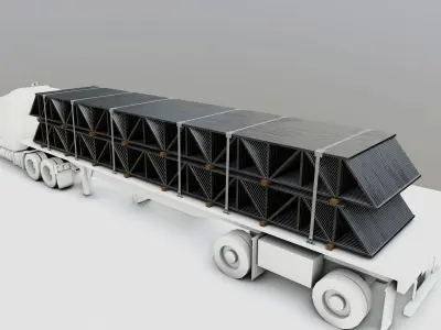 CARGO MODELS FOR TRUCK TRAILER-Roof Modul Type-2 3D model