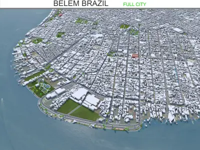 Belem Brazil 40km Low-poly 3D model