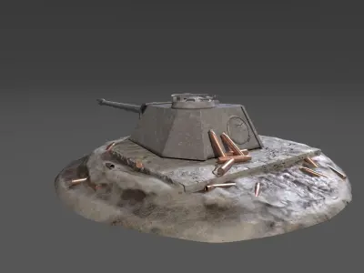 Pantherturm III Low-poly 3D model