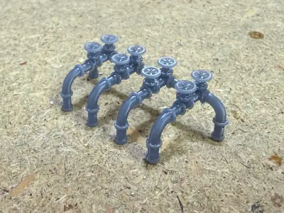 Model Railways Industrial Pipes and Valves  3D print model