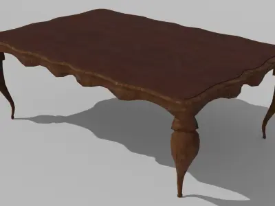 Antique Table 03 Low-poly 3D model