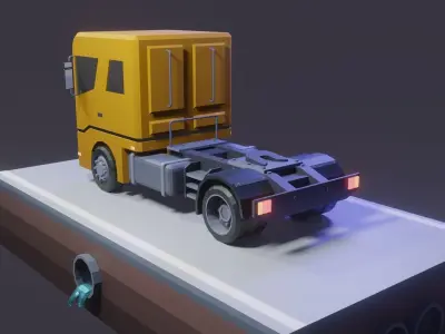 Low Poly Truck Low-poly 3D model from CGTrader - Low-poly