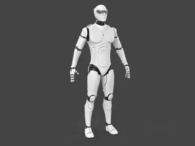 Male Cyborg Robot 3D model