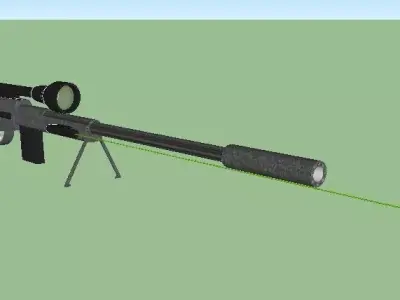 Sniper Rifle 3D model 16