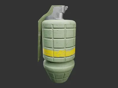 M34 Smoke Grenade Low-poly 3D model