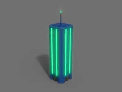 PBR Sci-Fi Building A32 Low-poly 3D model