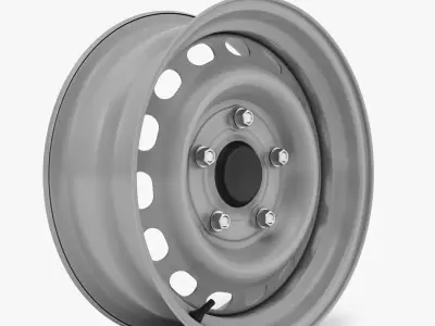 Steel Wheel Rim 3D model