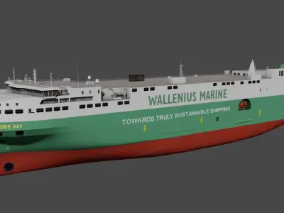  FUTURE WAY Vehicles Carrier  Low-poly 3D model