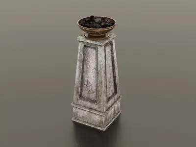 Fire column Low-poly 3D model get