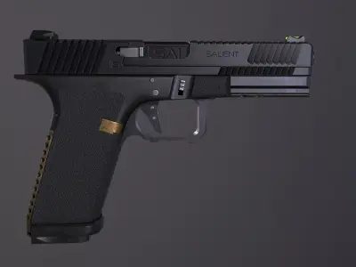 SAI BLU Pistol Low-poly 3D model