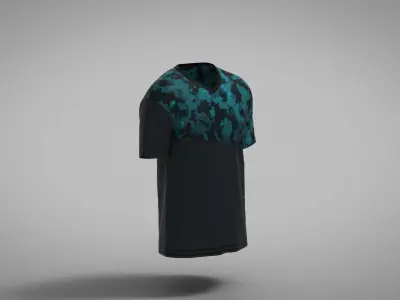 Military Outfit - T-shirt Low-poly 3D model get