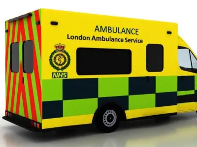 Mercedes Benz Sprinter Truck England Ambulance EU 3D model
