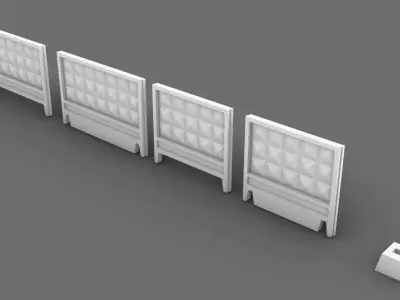 Type 6 soviet industrial concrete fence PO-2 3D print model 3D print model