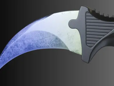Karambit Fade Combat Knife 3D model