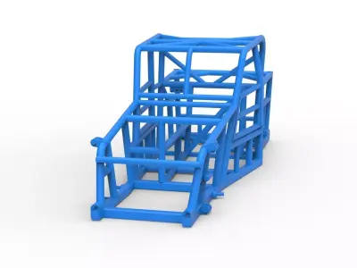 Frame of Dwarf car Version 2 Scale 1 to 25 3D print model