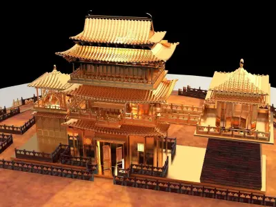 Chinese ancient house 3D model order
