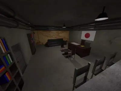 Military Bunker - Japan Low-poly 3D model
