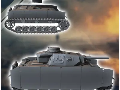 Panzer III Ausf M Flammpanzer SdKfz 141-3  - miniatures tabletop 3D print model