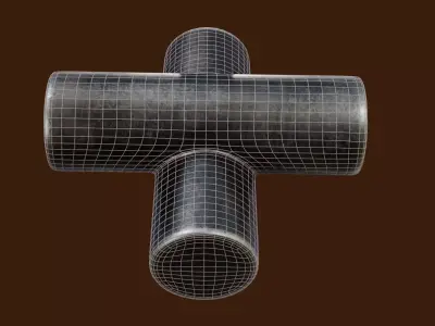 Test Cross Low-poly 3D model