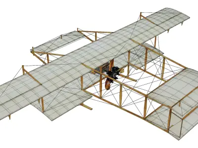 Farman IV HF Low-poly 3D model