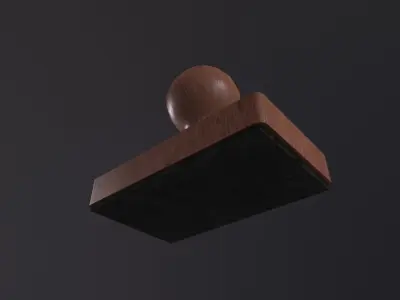 Wooden rubber 3D Model Low-poly 3D model