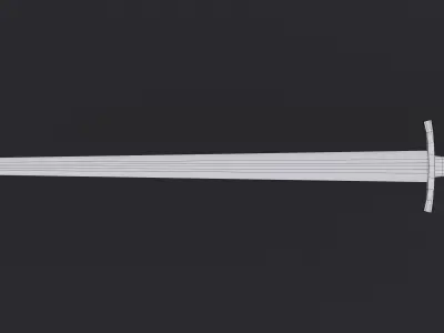 Viking sword Game ready model Low-poly 3D model