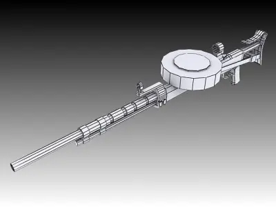 Degtyaryova Tankovy Machine Gun Low-poly 3D model