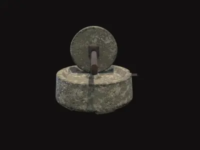 Medieval Millstone Low-poly 3D model