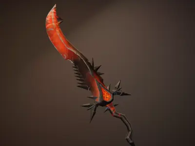 Stylized Sword  Free low-poly 3D model