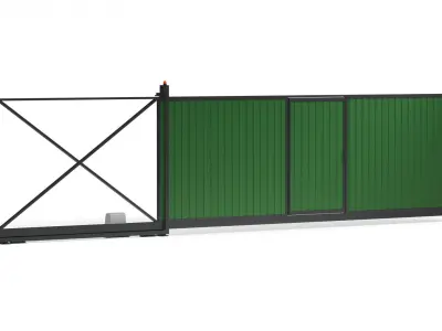 Sliding gates 3D model Polygon mesh