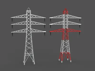 Electricity Pylon Tower 3D model